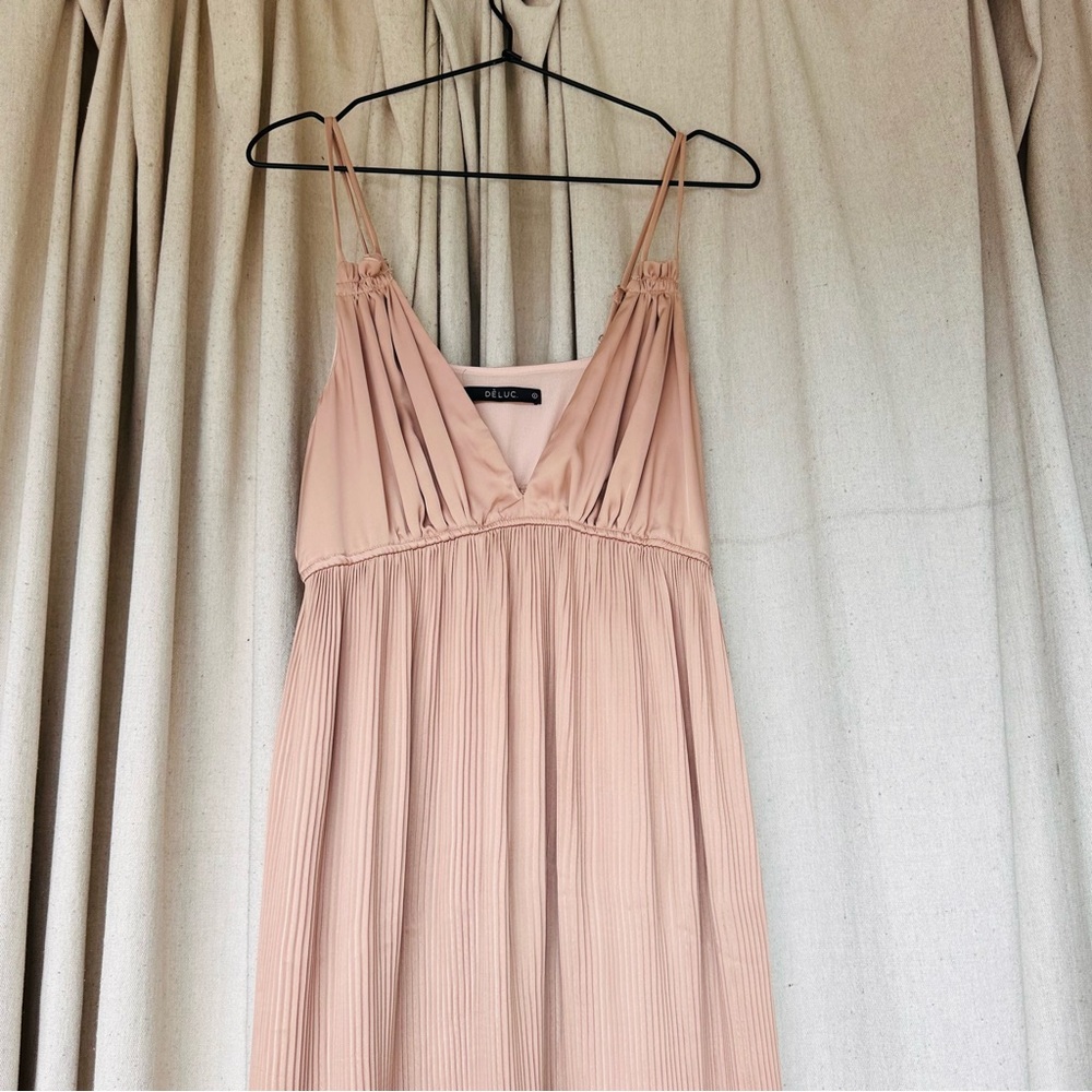 SOLD Blush Pink Pleated Dress